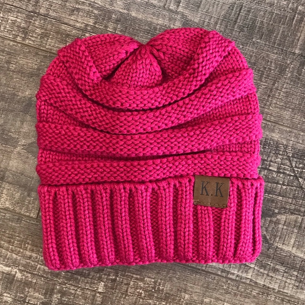 KK Slouch Beanie-Dark Pink